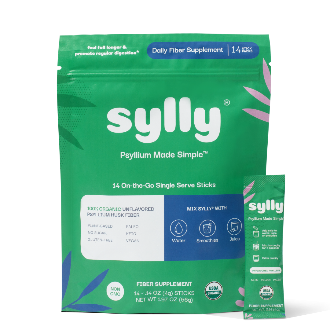 sylly: 14 easy, on-the-go, daily psyllium husk fiber stick packs